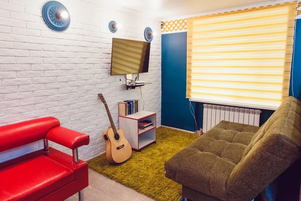 Desain Interior: Apartemen modern Ruang keluarga — Stok Foto