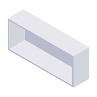 Kitaplık izometrik - ev ve depolama iç tasarımı kitapları için raf ve durum.