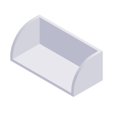 Kitaplık izometrik - ev ve depolama iç tasarımı kitapları için raf ve durum.