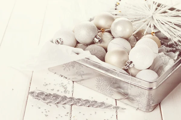 Retro style image of Christmas ornaments — Stock Photo, Image