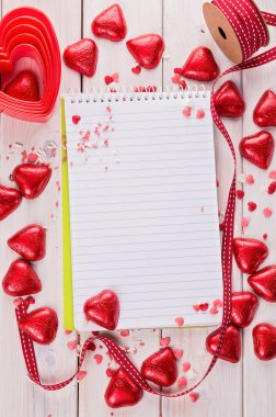 Sevgililer günü kavramı kopya alanı ile pişirme