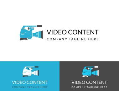 Üç renk video içerik busuness logo tasarımı