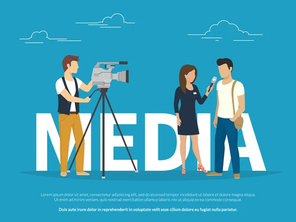 Иллюстрация концепции СМИ — стоковый вектор