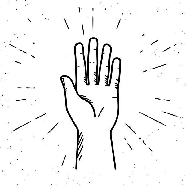 Человеческая рука дает пять — стоковый вектор