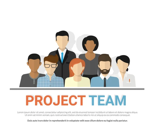 Аватары команды проекта — стоковый вектор