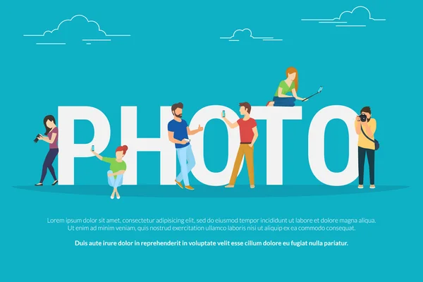 Imagen del concepto fotográfico — Vector de stock