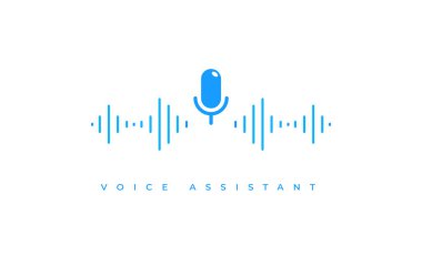 Ses dalgalı mikrofon simgesi