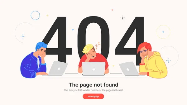 The page not found 404 error — Stock Vector