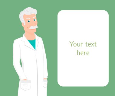 beyaz üniforma giyen Profesör