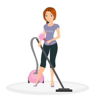 Woman doing housework