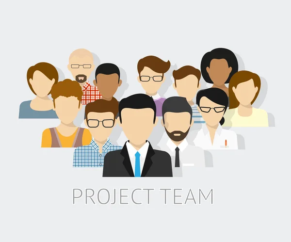 Projektet team avatarer Stockvektor