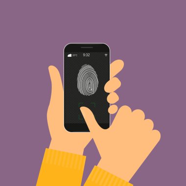 parmak izi smartphone üzerinde tarama