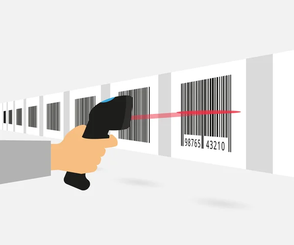 Barcode scanning — Stock Vector