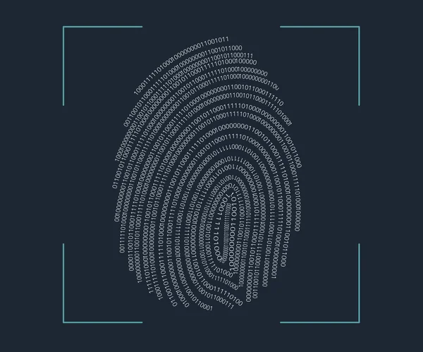 Fingerprint scanning — Stock Vector