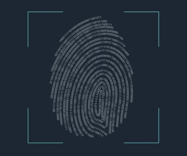 Fingerabdruckscanner — Stockvektor