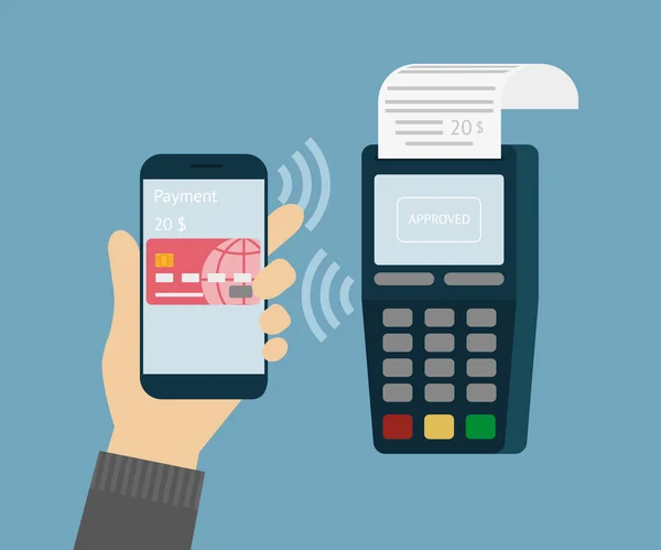 Mobilní platba — Stockový vektor