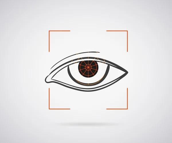 Identyfikacja oko — Wektor stockowy