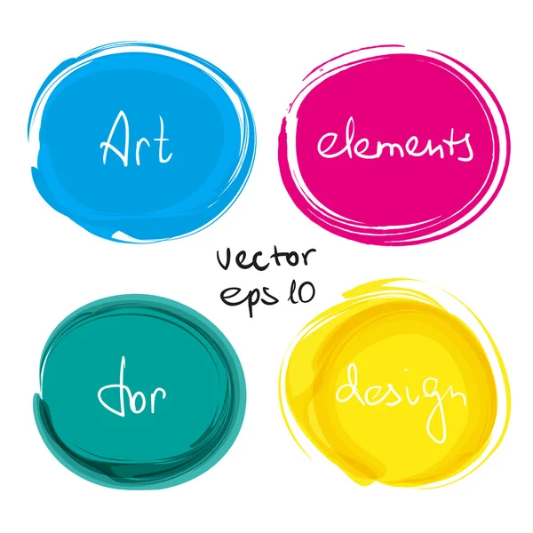 Circle paint drop set — Stock Vector