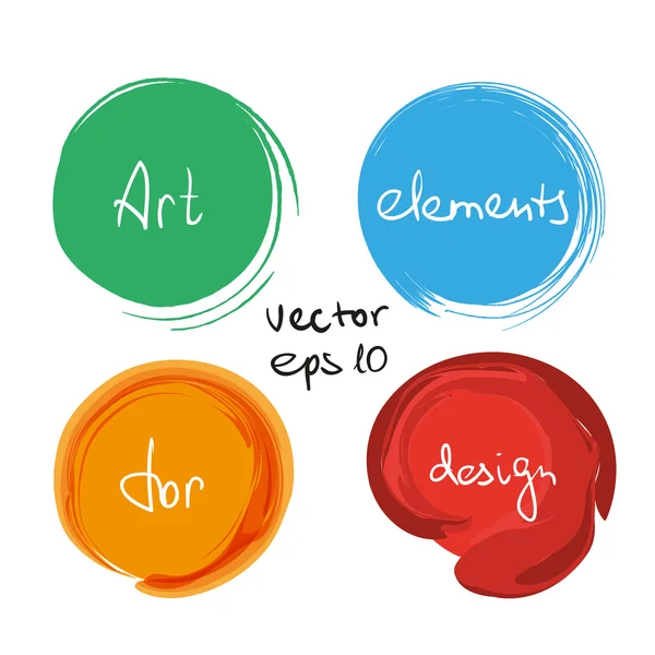 Circle paint drop set — Stock Vector