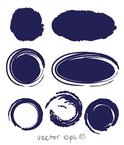 Circle ink drop set — Stock Vector