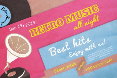 Retro müzik poster