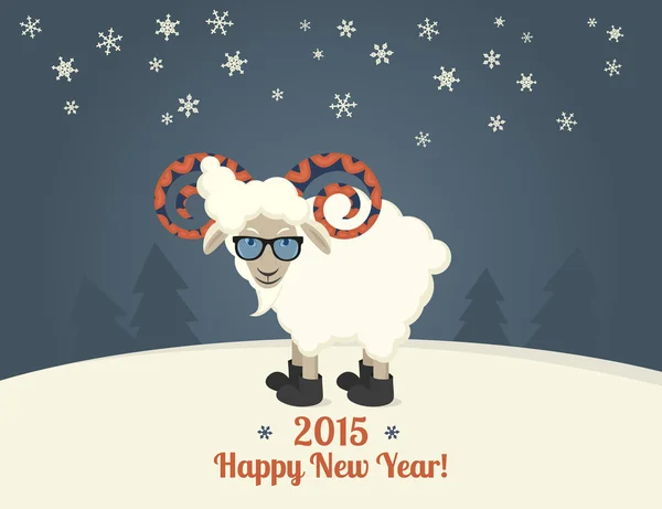 Šťastný nový rok pohlednice design — Stockový vektor