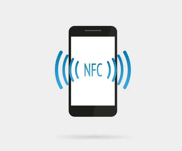 Smartphone με λειτουργία nfc — Διανυσματικό Αρχείο
