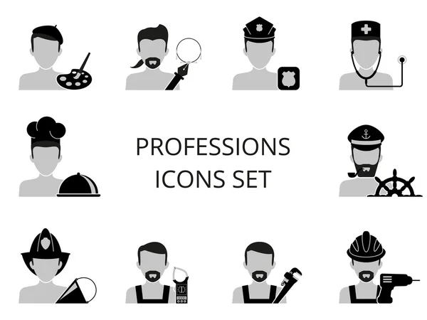 Conjunto de iconos profesiones — Vector de stock