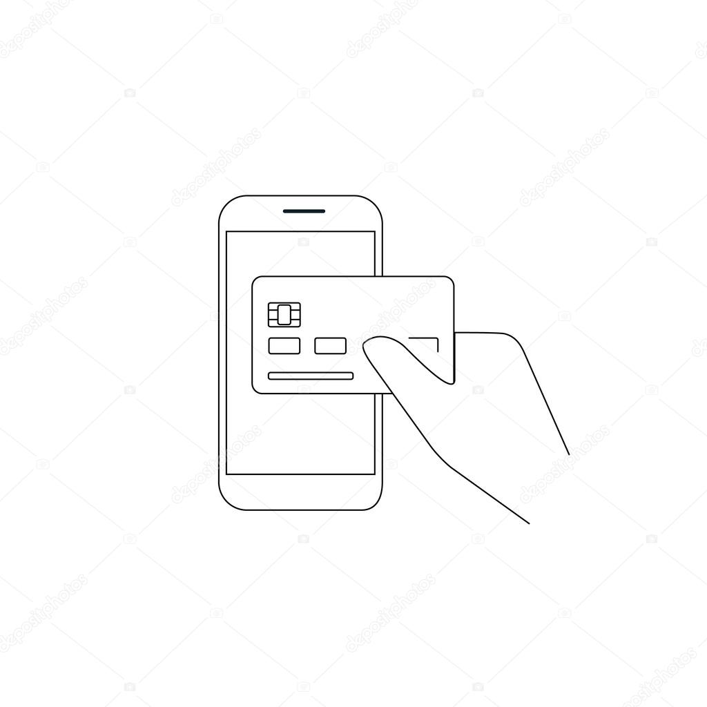 Payment by credit card via smartphone