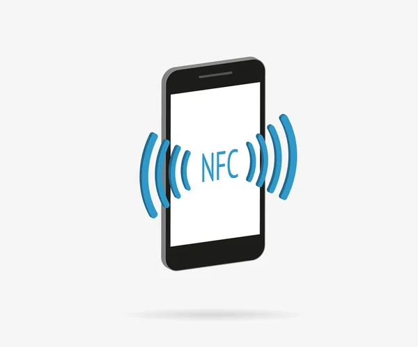 Smartphone z funkcją nfc — Wektor stockowy