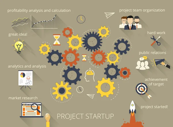 Proceso de inicio del proyecto — Archivo Imágenes Vectoriales