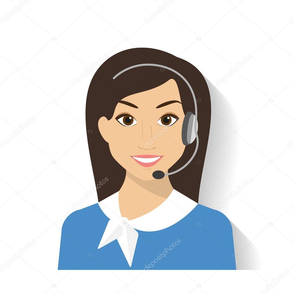 Female call centre operator
