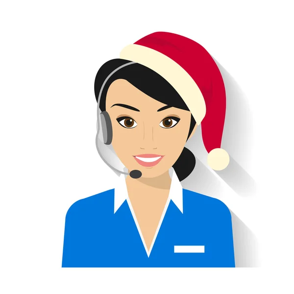 Female call centre operator — Stock Vector