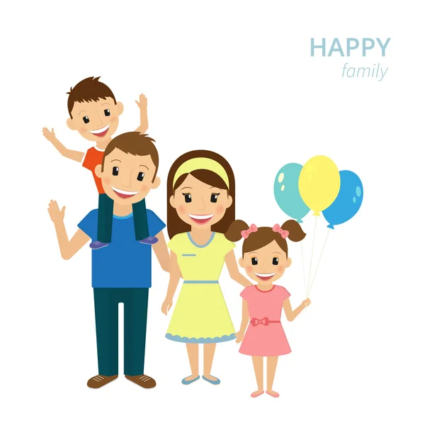 Familia feliz — Archivo Imágenes Vectoriales