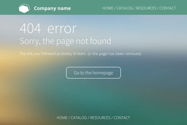 Sidan kunde inte hittas fel 404 — Stock vektor