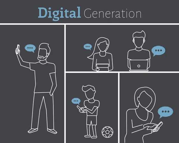Generacji cyfrowych — Wektor stockowy