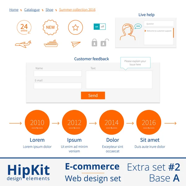 E-commerce web design elements extra set 2 — Stock Vector