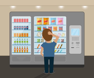 Snack vending machine clipart