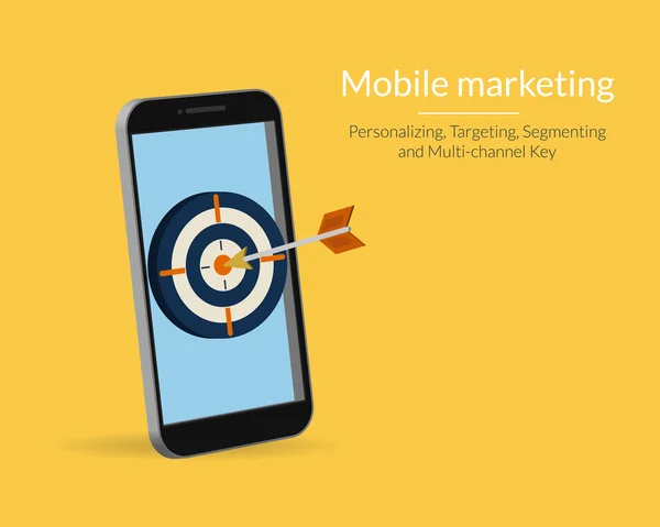 Marketing mobile — Vettoriale Stock