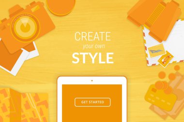 Yaratıcı arka planda turuncu stili