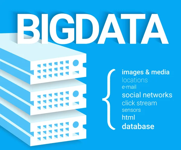 Big data - Visualización 4V — Archivo Imágenes Vectoriales