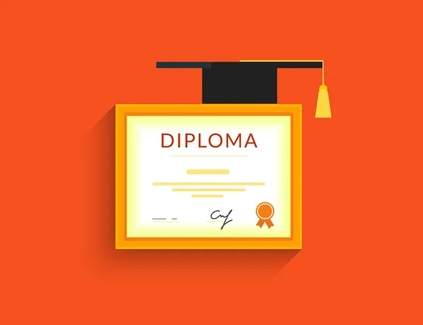 Ícone diploma —  Vetores de Stock