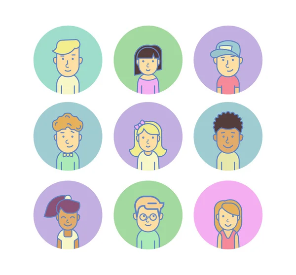Modern avatars — Stock Illustration Modern avatars Vector Graphics