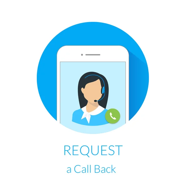 Solicitar una llamada de vuelta — Archivo Imágenes Vectoriales