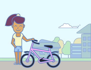 Bisikletli genç kız