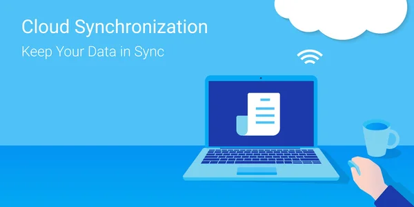 Wolk synchronisatie — Stockvector