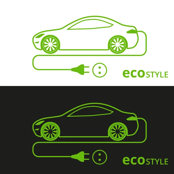 Eco stílusú autó — Stock Vector