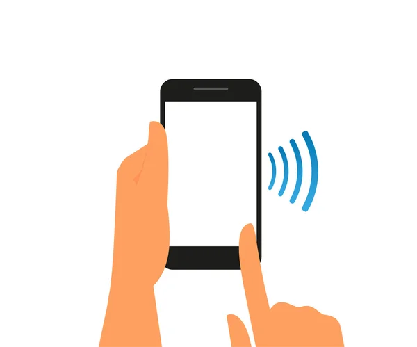 Smartphone avec fonction nfc — Image vectorielle