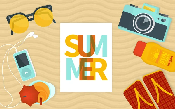 Summer banner template — Stock Vector
