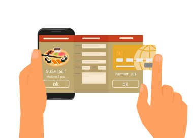 Suşi siparişi için mobil uygulaması